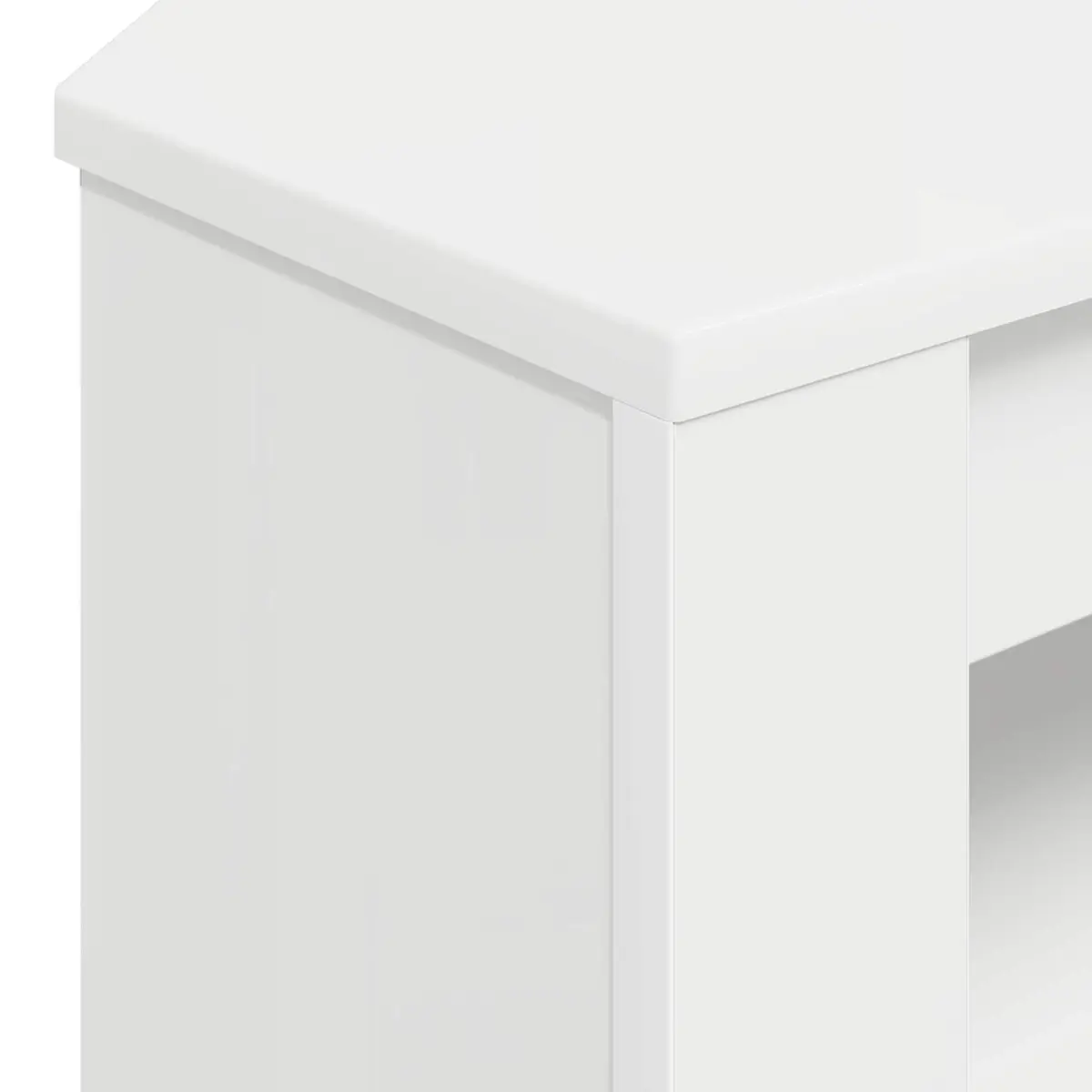 Corner TV Cabinet White Modern Living Room Media Storage Unit Engineered Wood