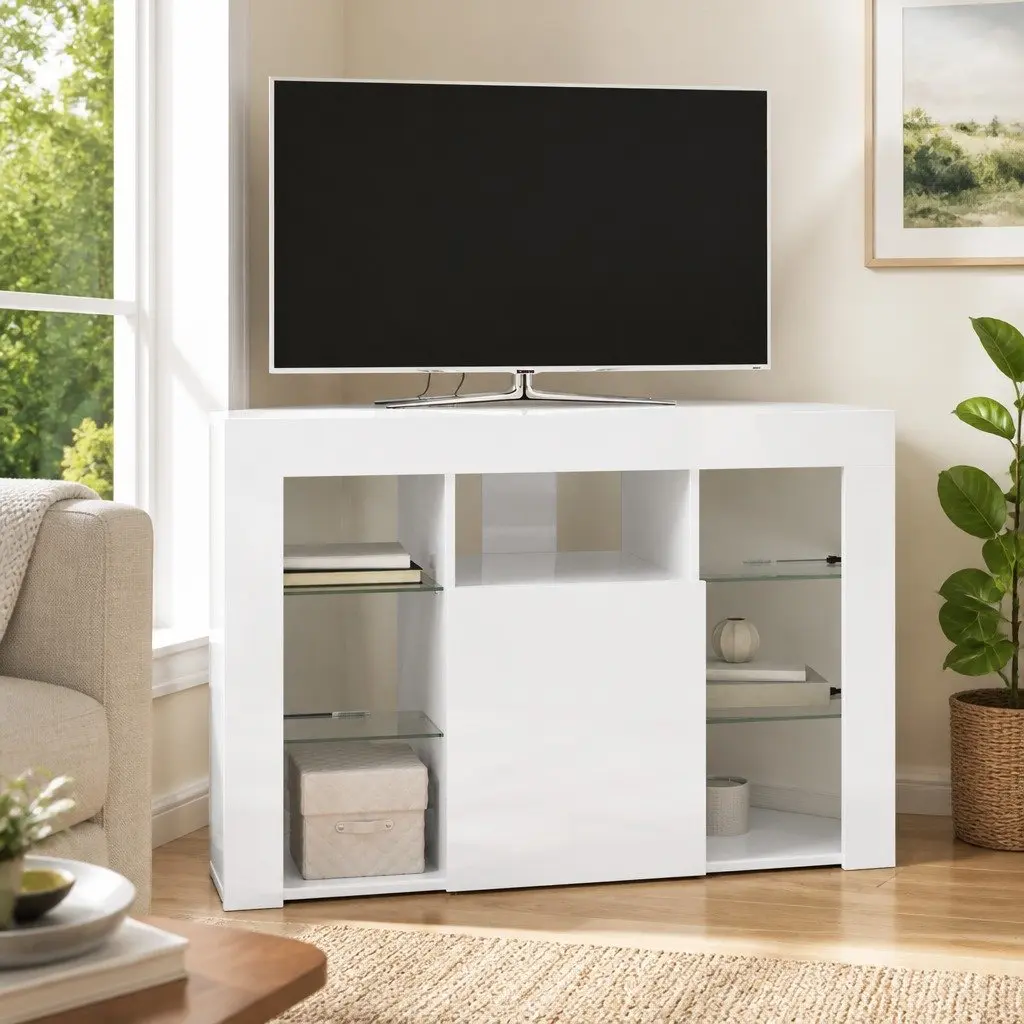 Corner LED TV Cabinet Wall-Mounted Unit