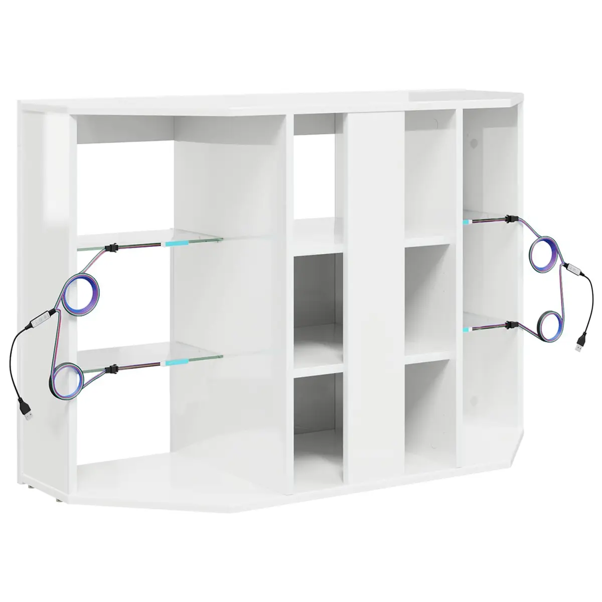 Corner LED TV Cabinet Wall-Mounted Unit