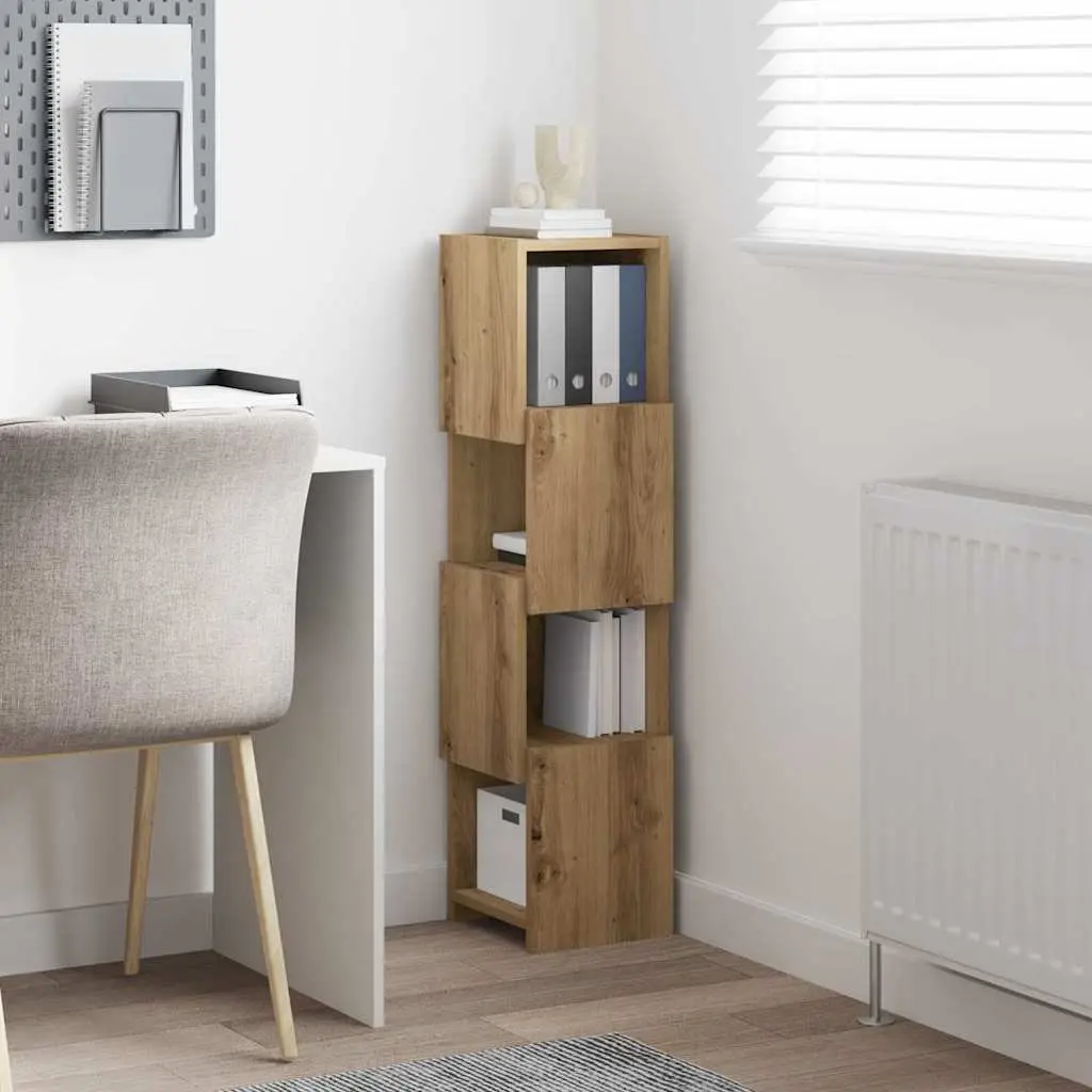 Corner Storage Cabinet 25.5x25x102cm Brown Modern Living Room Organiser Shelf
