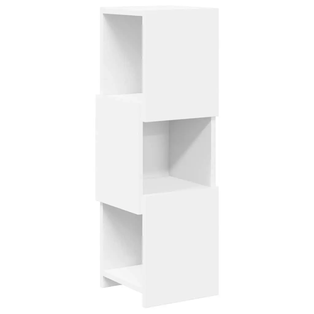 Corner Storage Cabinet 25.5x25x80cm Modern Living Room Organizer Shelf Unit