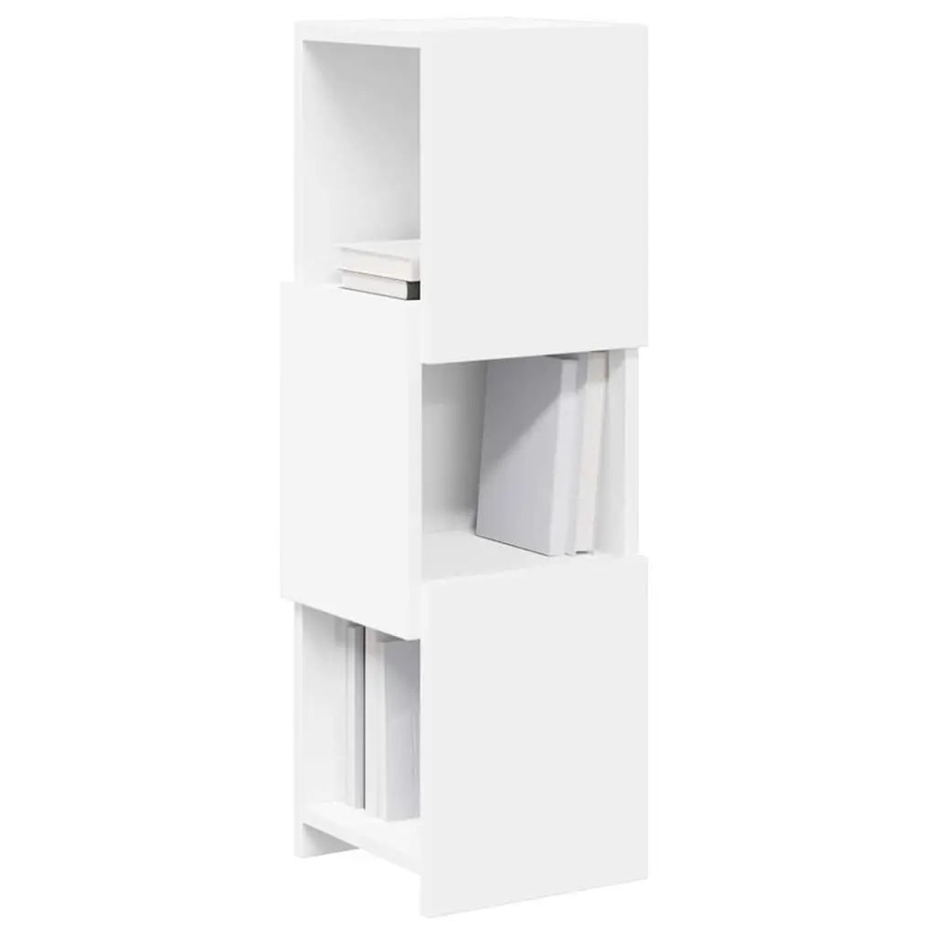Corner Storage Cabinet 25.5x25x80cm Modern Living Room Organizer Shelf Unit