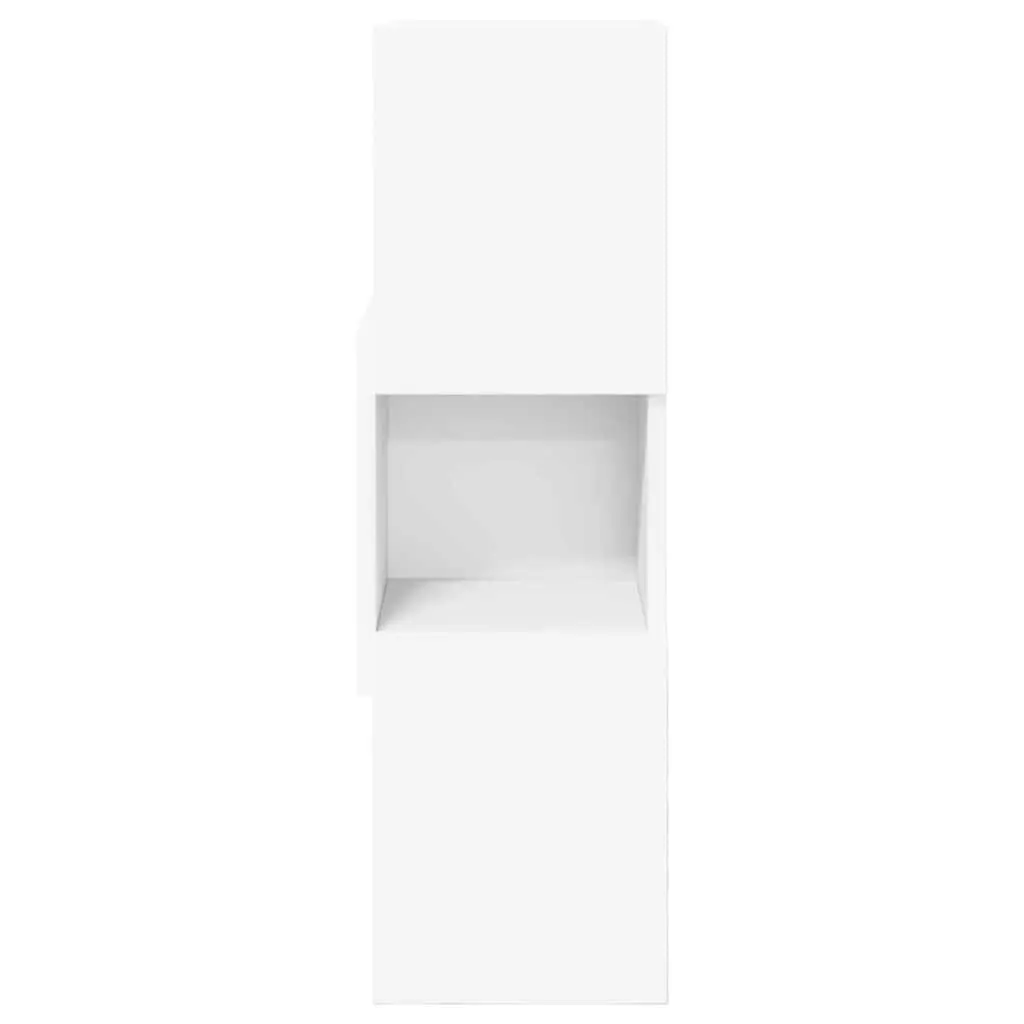 Corner Storage Cabinet 25.5x25x80cm Modern Living Room Organizer Shelf Unit