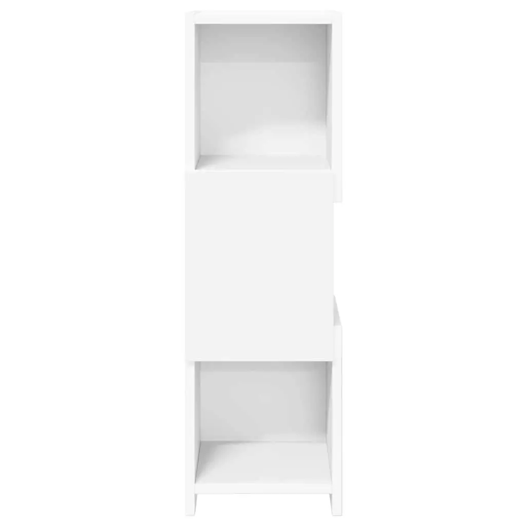 Corner Storage Cabinet 25.5x25x80cm Modern Living Room Organizer Shelf Unit