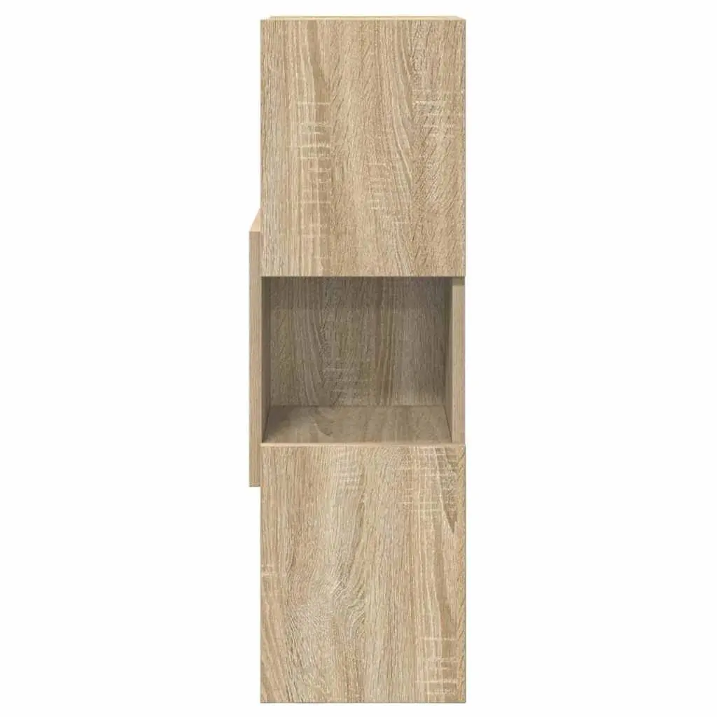 Corner Storage Cabinet Brown Modern Living Room 25.5cm W x 25cm D x 80cm H