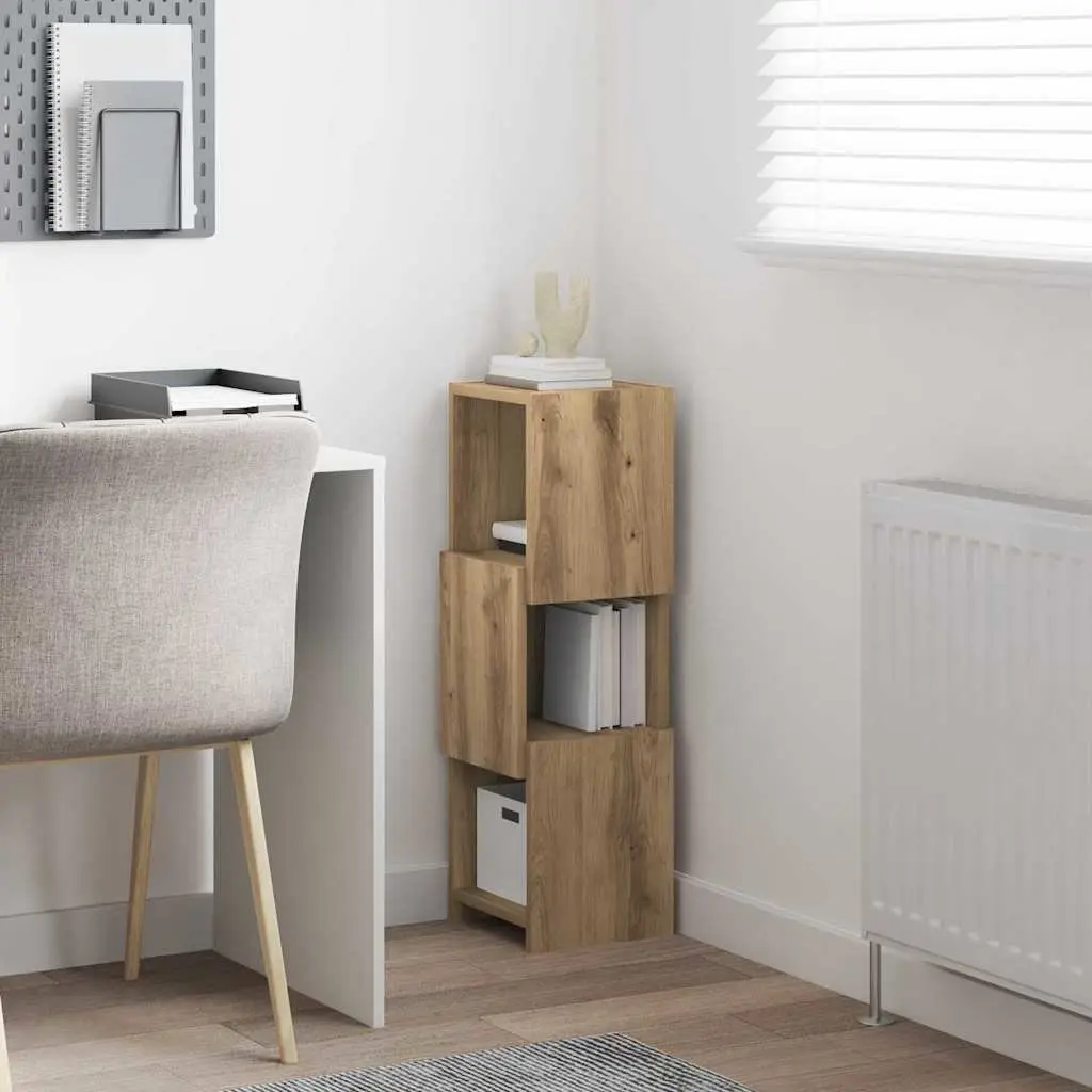 Corner Cabinet Storage Unit 25.5x25x80cm Brown Modern Living Room Furniture