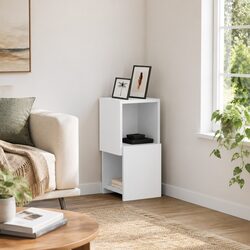Corner Storage Cabinet Specifications: 25.5x25x55cm, Engineered Wood