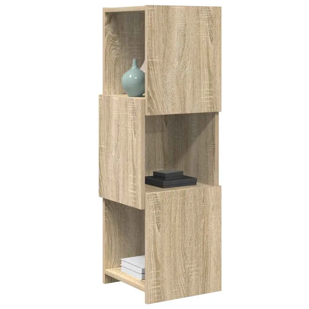 Corner Storage Cabinet for Living Room Brown Engineered Wood 30.5cm W x 30cm D x 95cm H