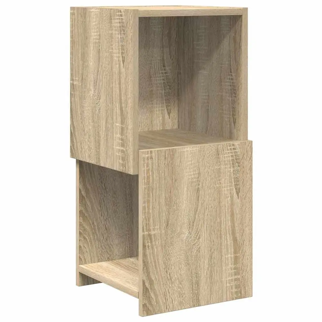 Corner Storage Cabinet Brown Modern Living Room Organizer Space-Saving Shelves