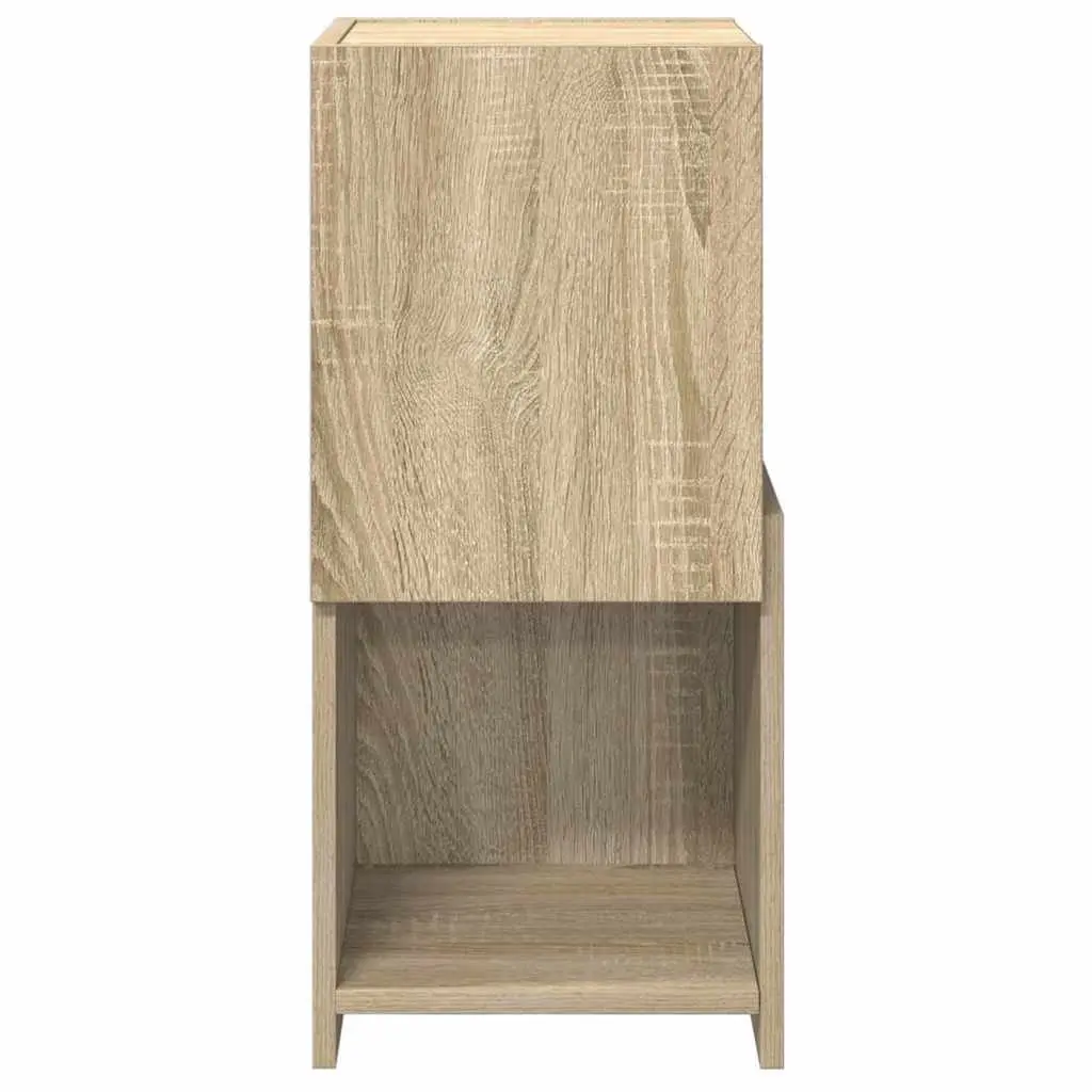 Corner Storage Cabinet Brown Modern Living Room Organizer Space-Saving Shelves