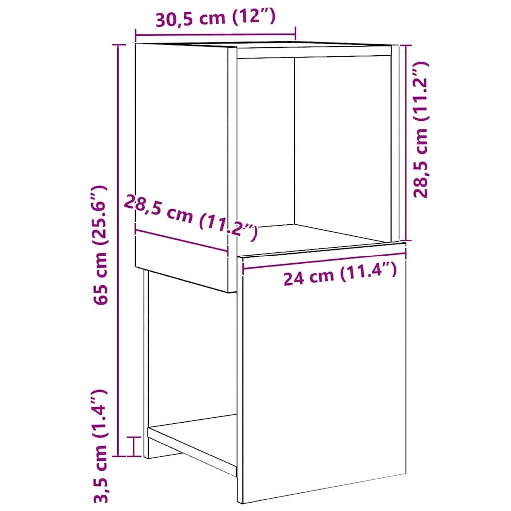 Corner Storage Cabinet Brown Modern Living Room Organizer Space-Saving Shelves