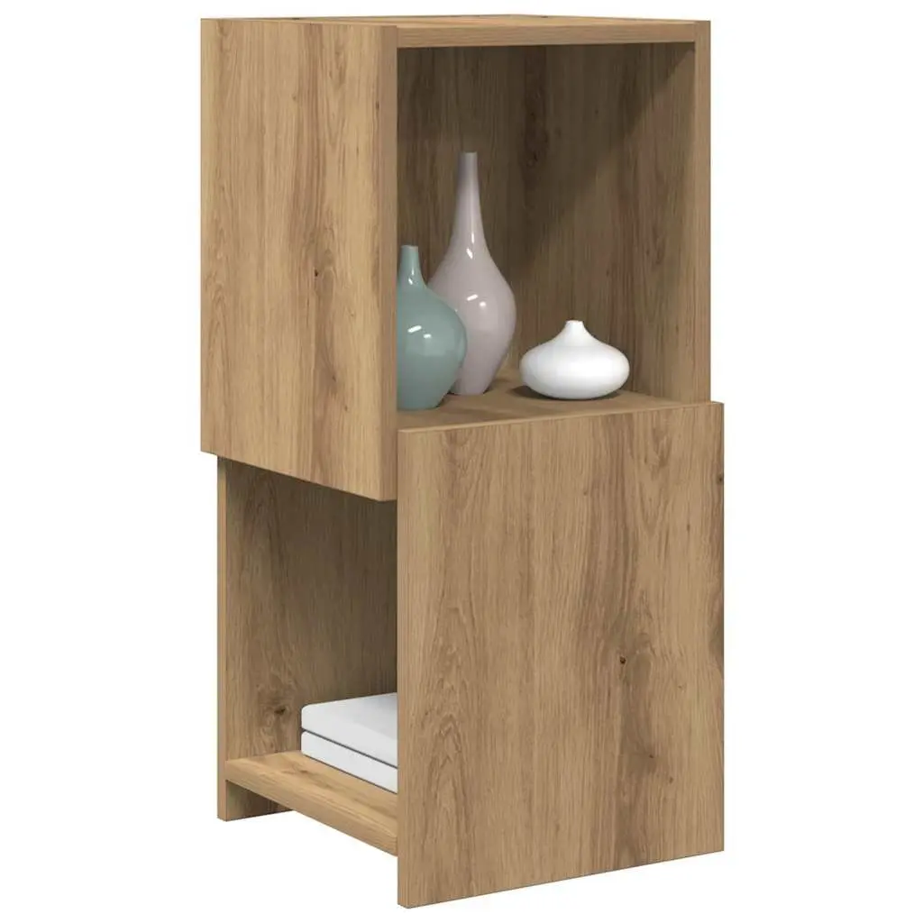 Corner Storage Cabinet 30.5x30x65cm Brown Modern Living Room Organiser Shelving