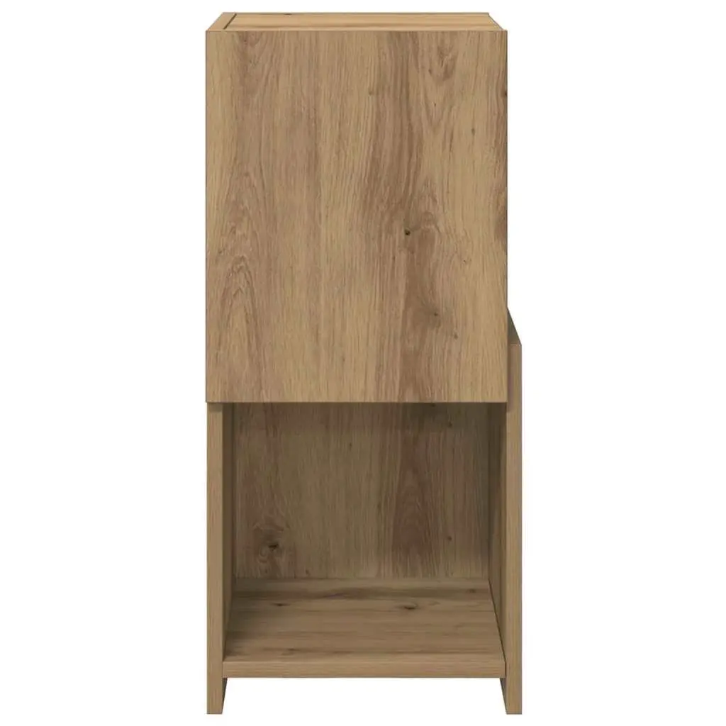 Corner Storage Cabinet 30.5x30x65cm Brown Modern Living Room Organiser Shelving