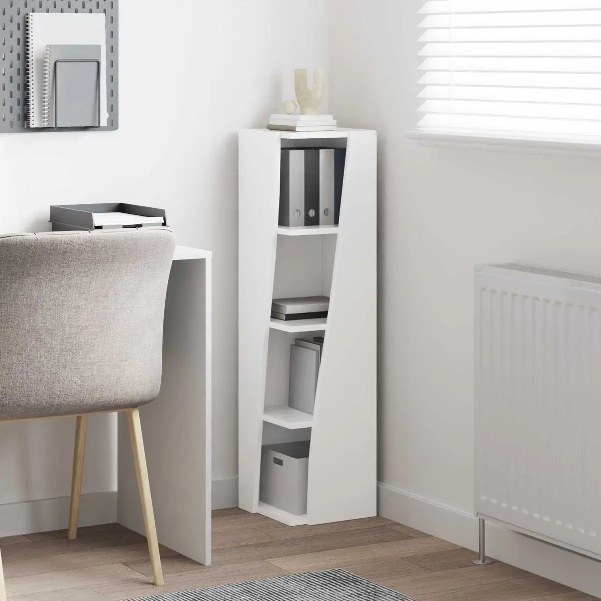 Corner Storage Unit 102cm High, Engineered Wood Construction