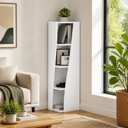 Corner Storage Cabinet Dimensions: 27.5W x 27D x 102H cm
