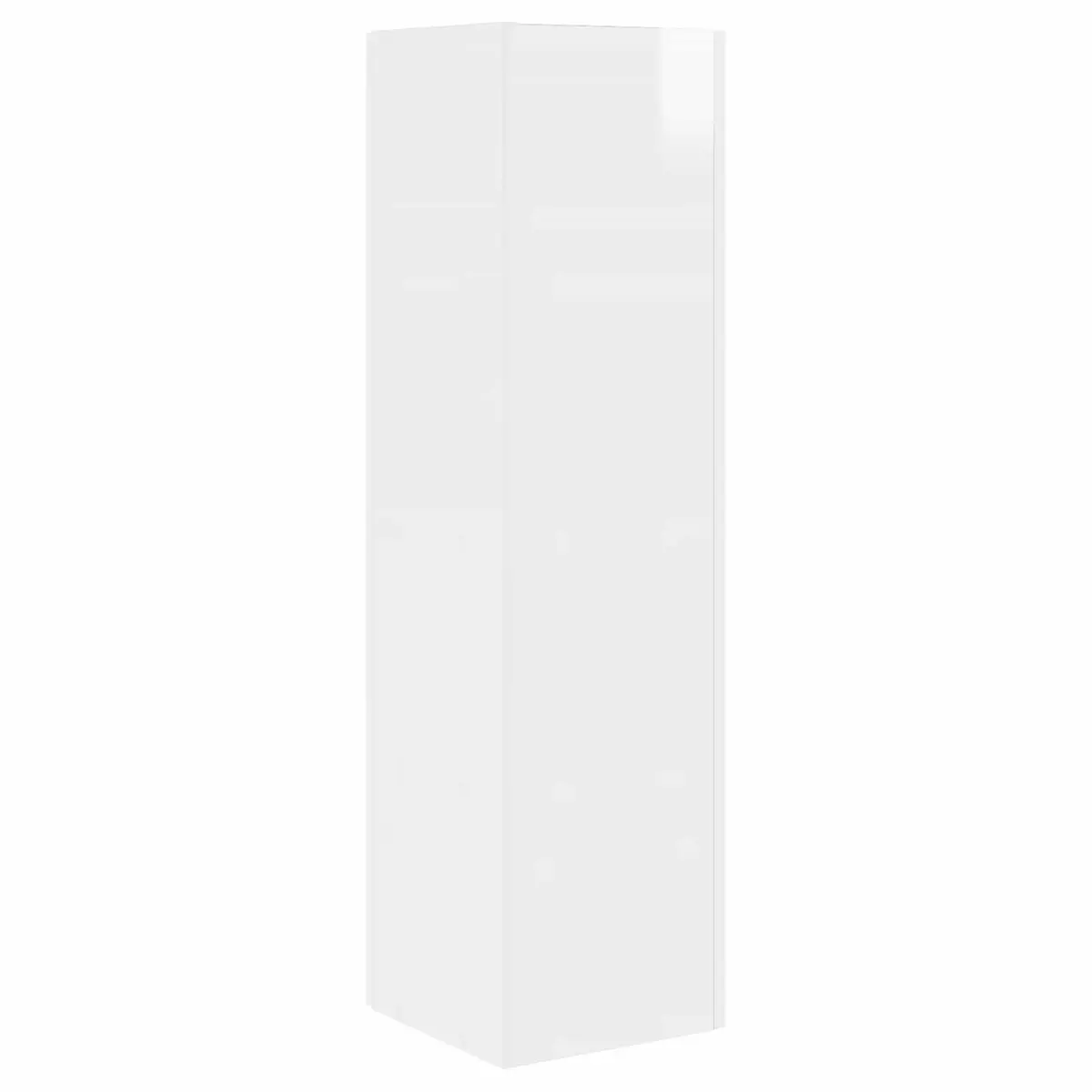 Corner Storage Cabinet High Gloss White Modern Living Room Shelving Unit