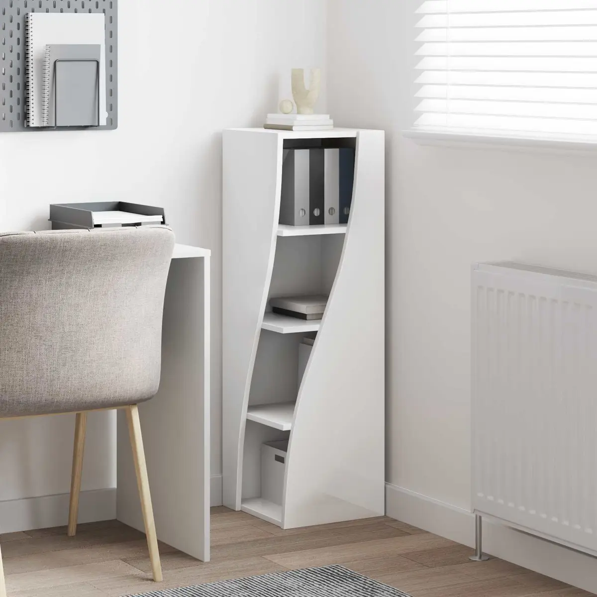 Corner Storage Cabinet Living Room 32x32x102cm Modern Engineered Wood