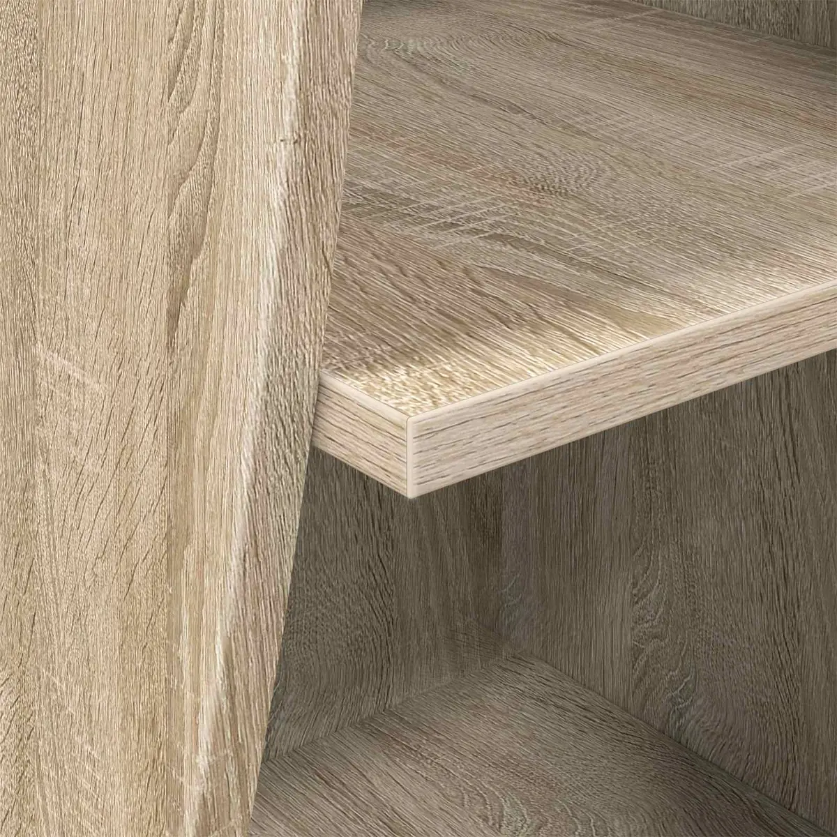 Corner Storage Cabinet Brown Engineered Wood Living Room 32 x 32 x 102 cm