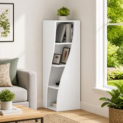 Specifications of High Gloss White Corner Storage Cabinet