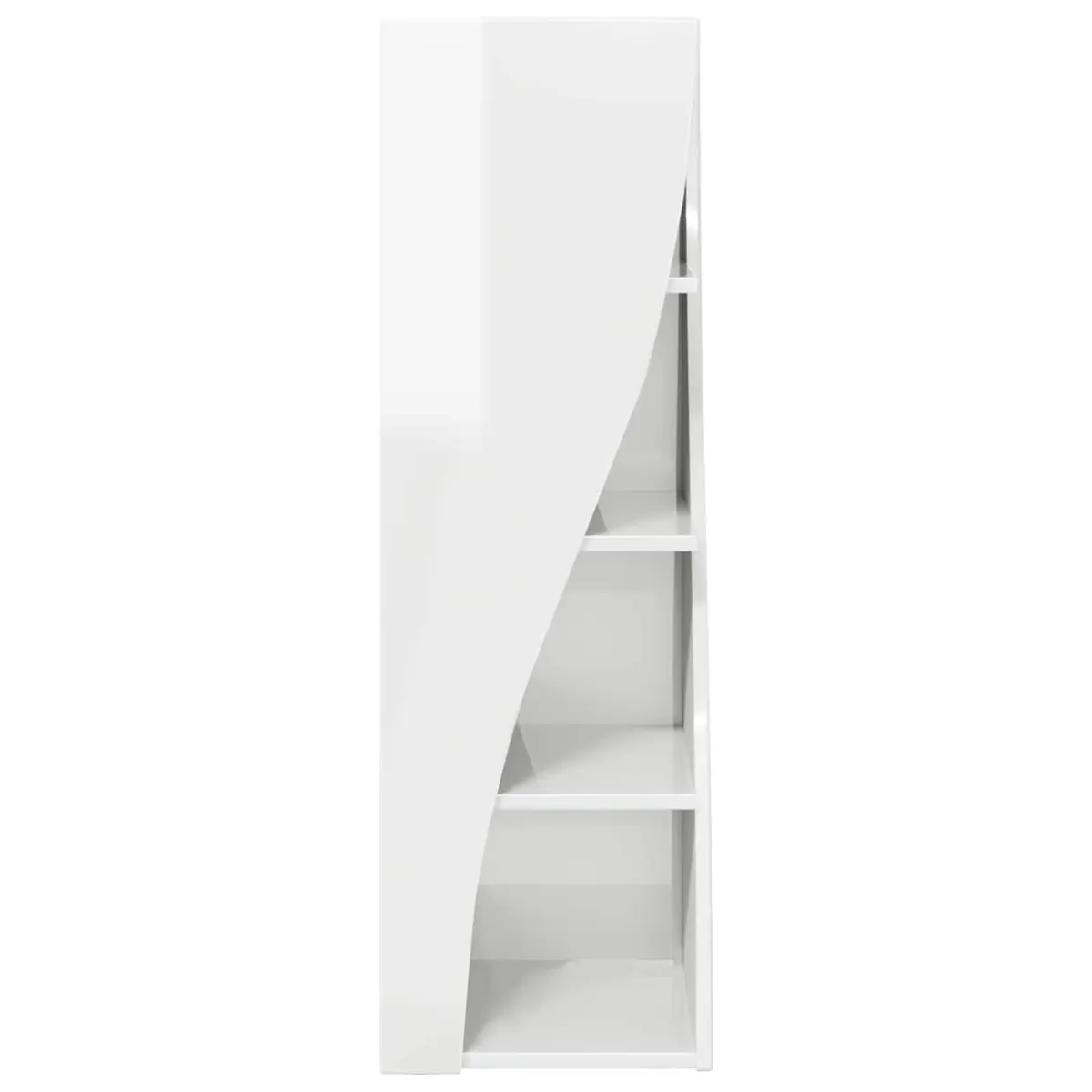 Corner Storage Cabinet Living Room High Gloss White 32x32x102cm