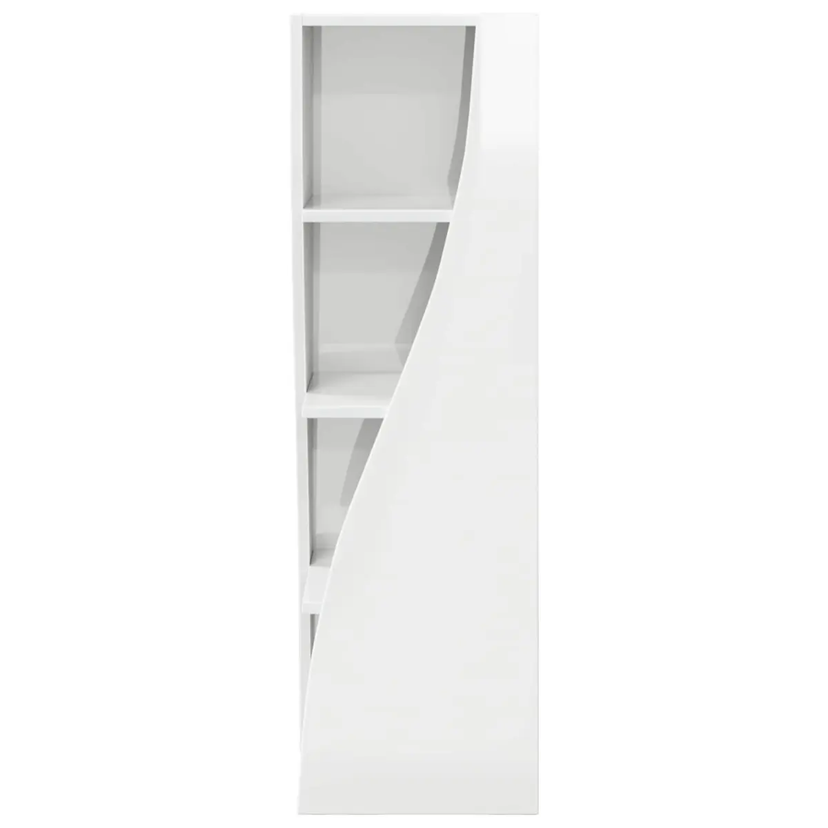 Corner Storage Cabinet Living Room High Gloss White 32x32x102cm