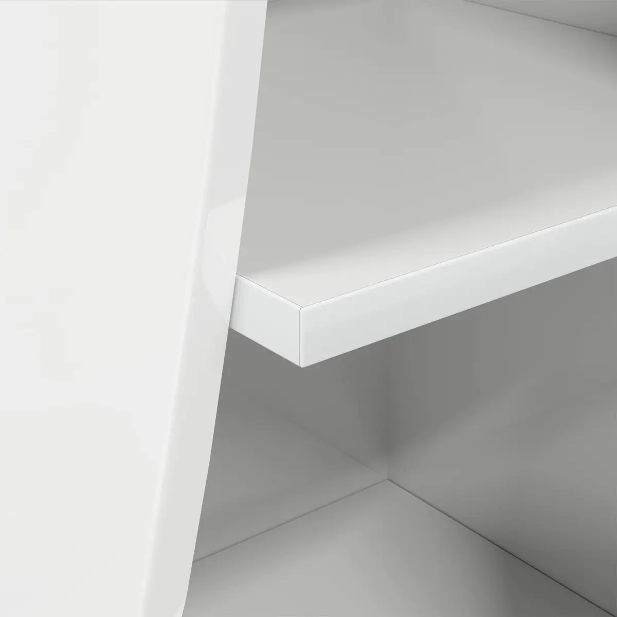 Corner Storage Cabinet Living Room High Gloss White 32x32x102cm