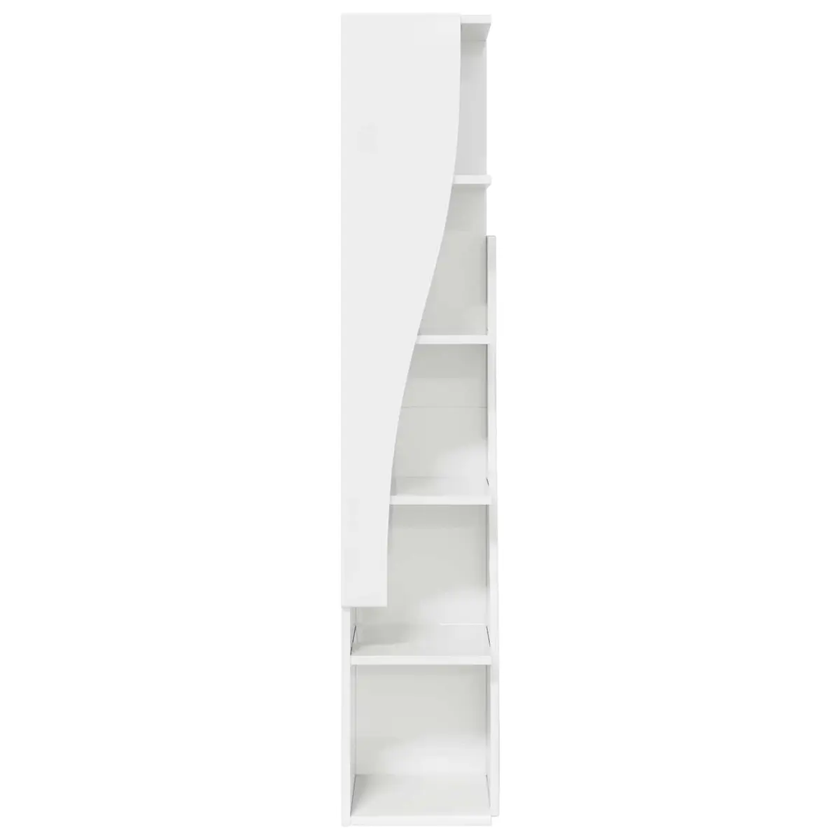 Corner Storage Cabinet Living Room 27.5x27x140cm Modern Shelving Unit