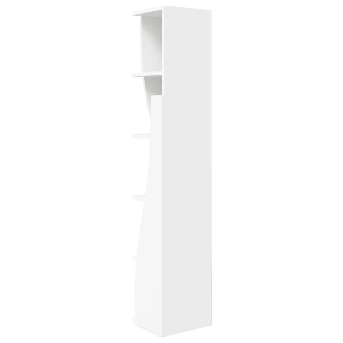 Corner Storage Cabinet Living Room 27.5x27x140cm Modern Shelving Unit