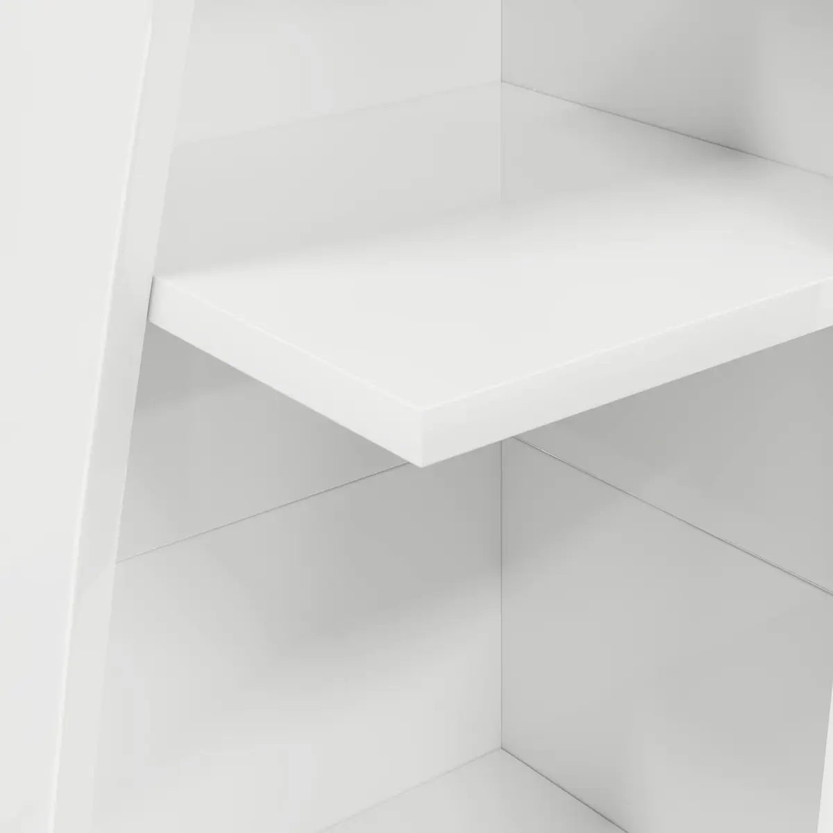 Corner Storage Cabinet Living Room 27.5x27x140cm Modern Shelving Unit