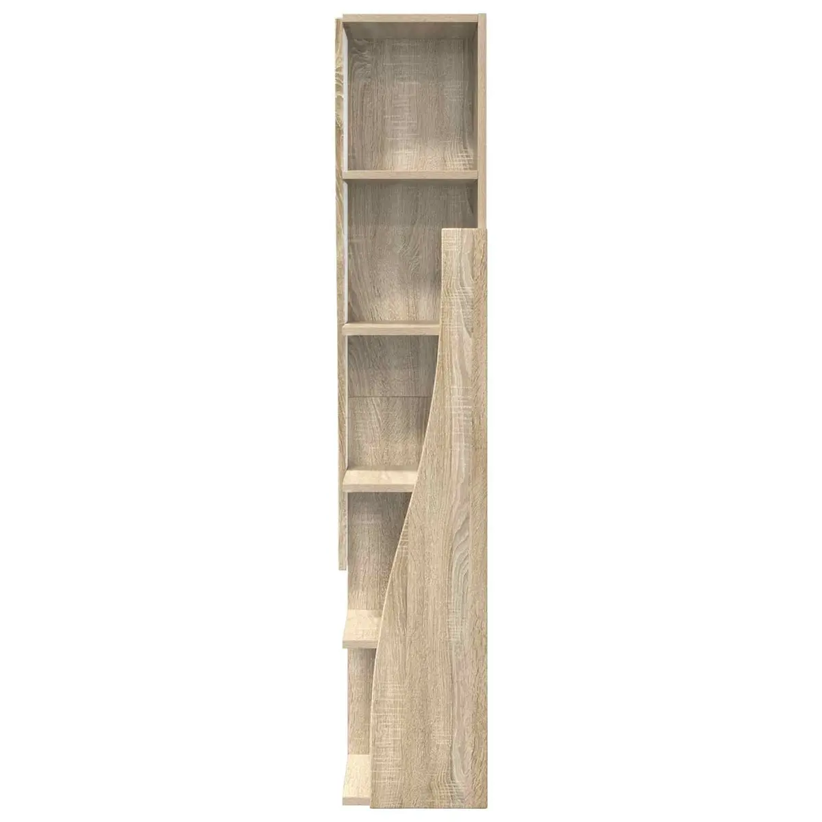 Corner Storage Cabinet Brown Engineered Wood Modern Living Room Organizer