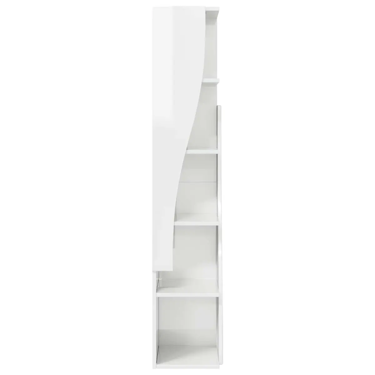 Corner Storage Cabinet High Gloss White Modern Living Room Bedroom Organizer