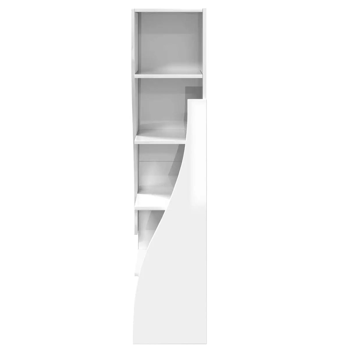 High Gloss White Corner Storage Cabinet