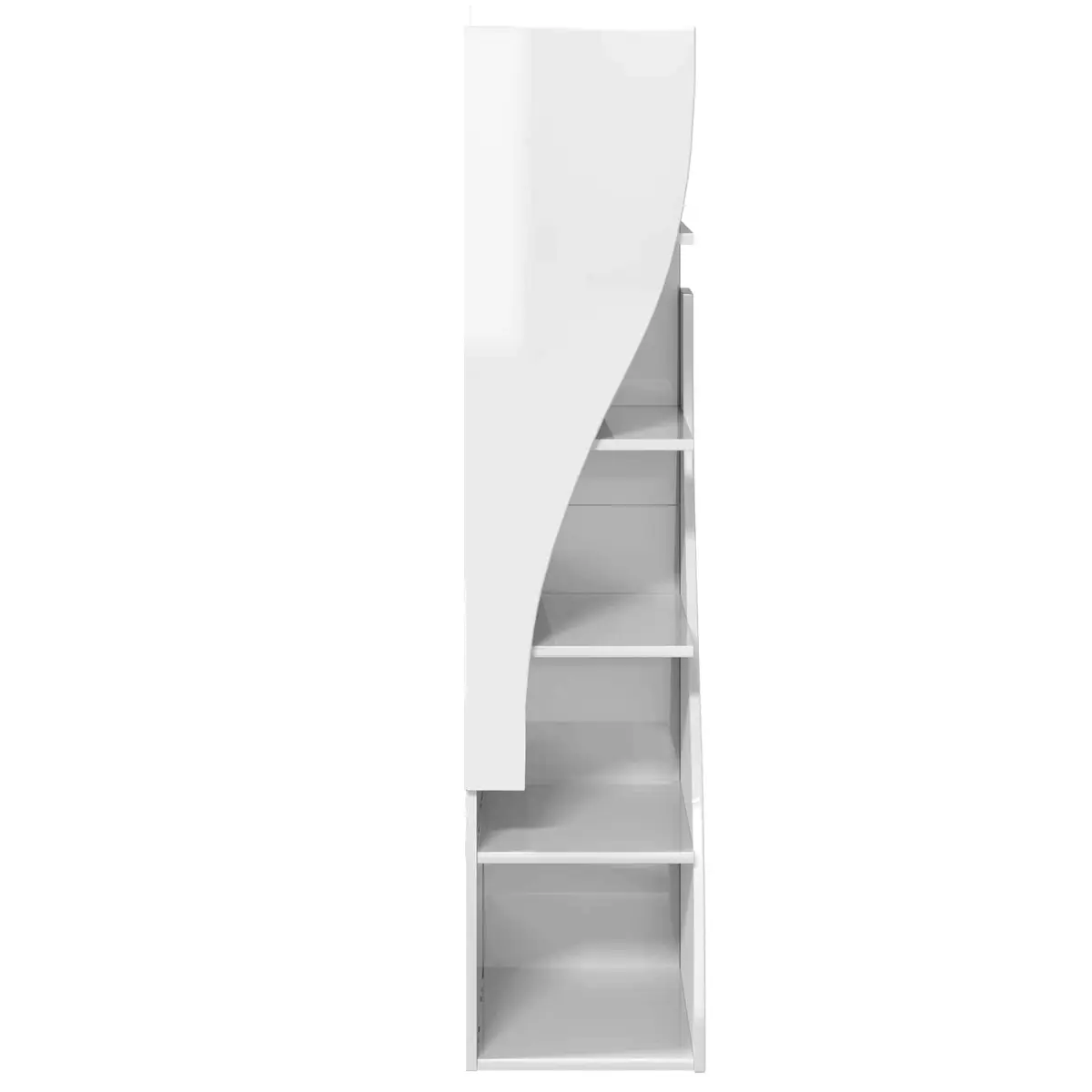 High Gloss White Corner Storage Cabinet