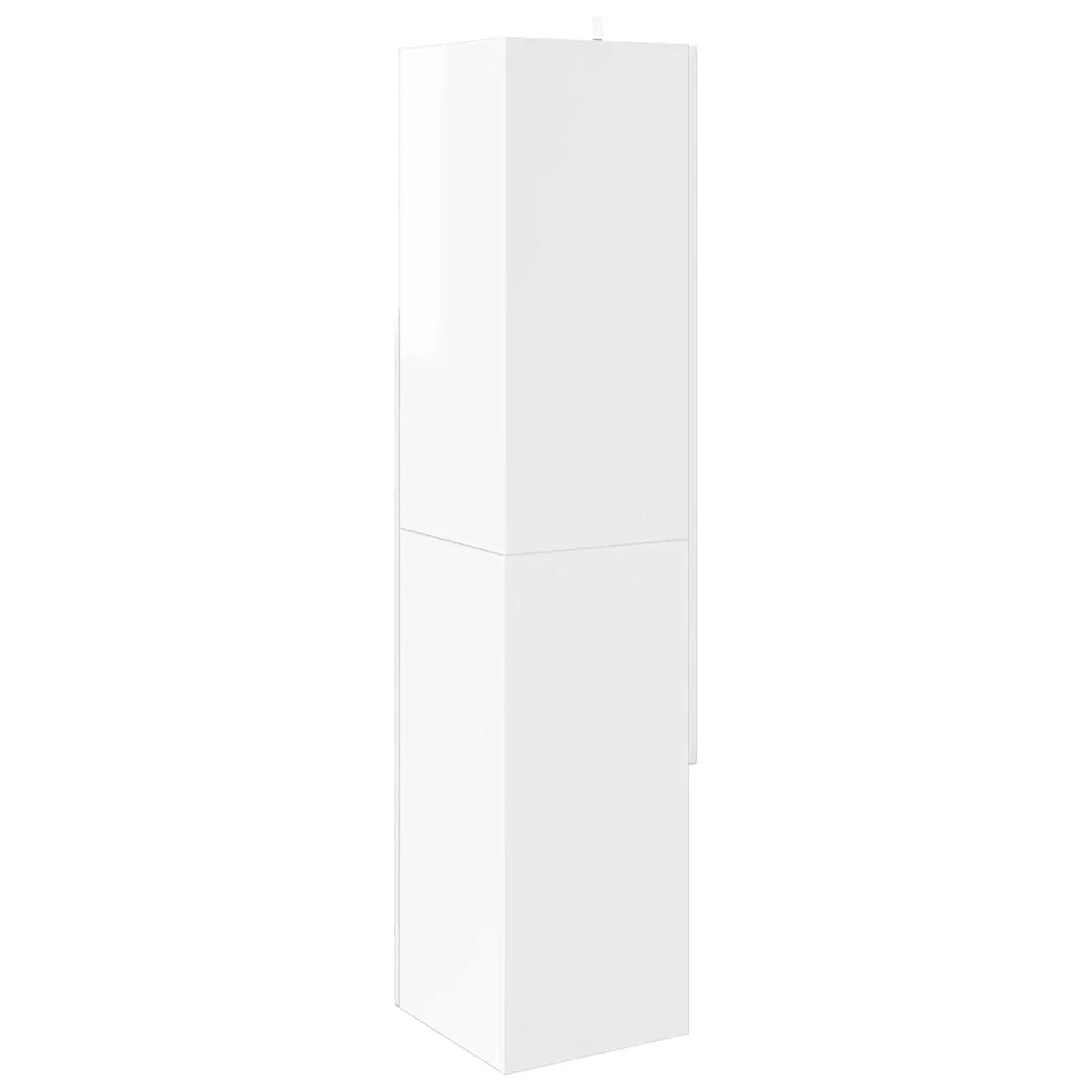 High Gloss White Corner Storage Cabinet