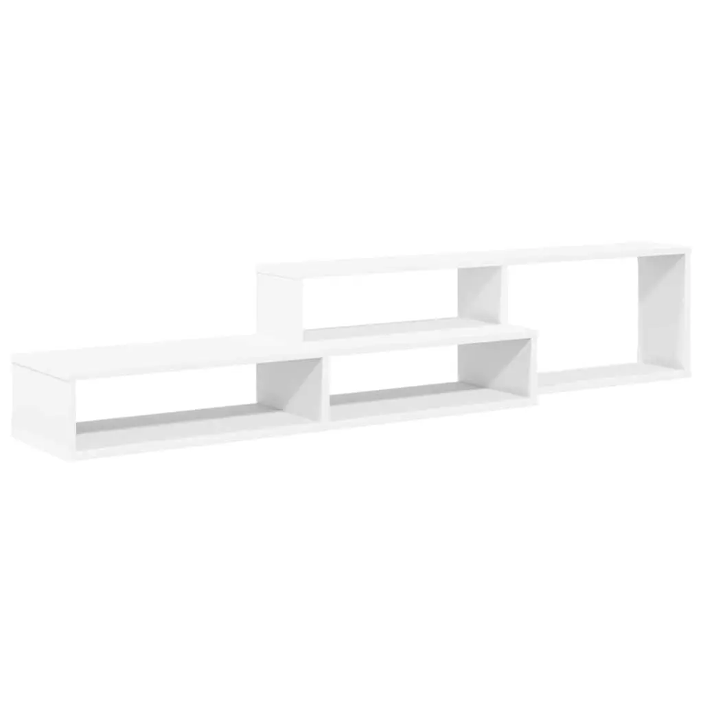 Wall Mounted TV Stand Living Room 150x25x28.5cm Engineered Wood Shelves Storage Unit