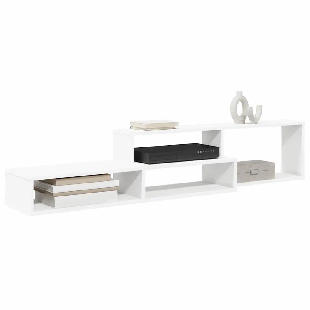Wall Mounted TV Stand Living Room 150x25x28.5cm Engineered Wood Shelves Storage Unit