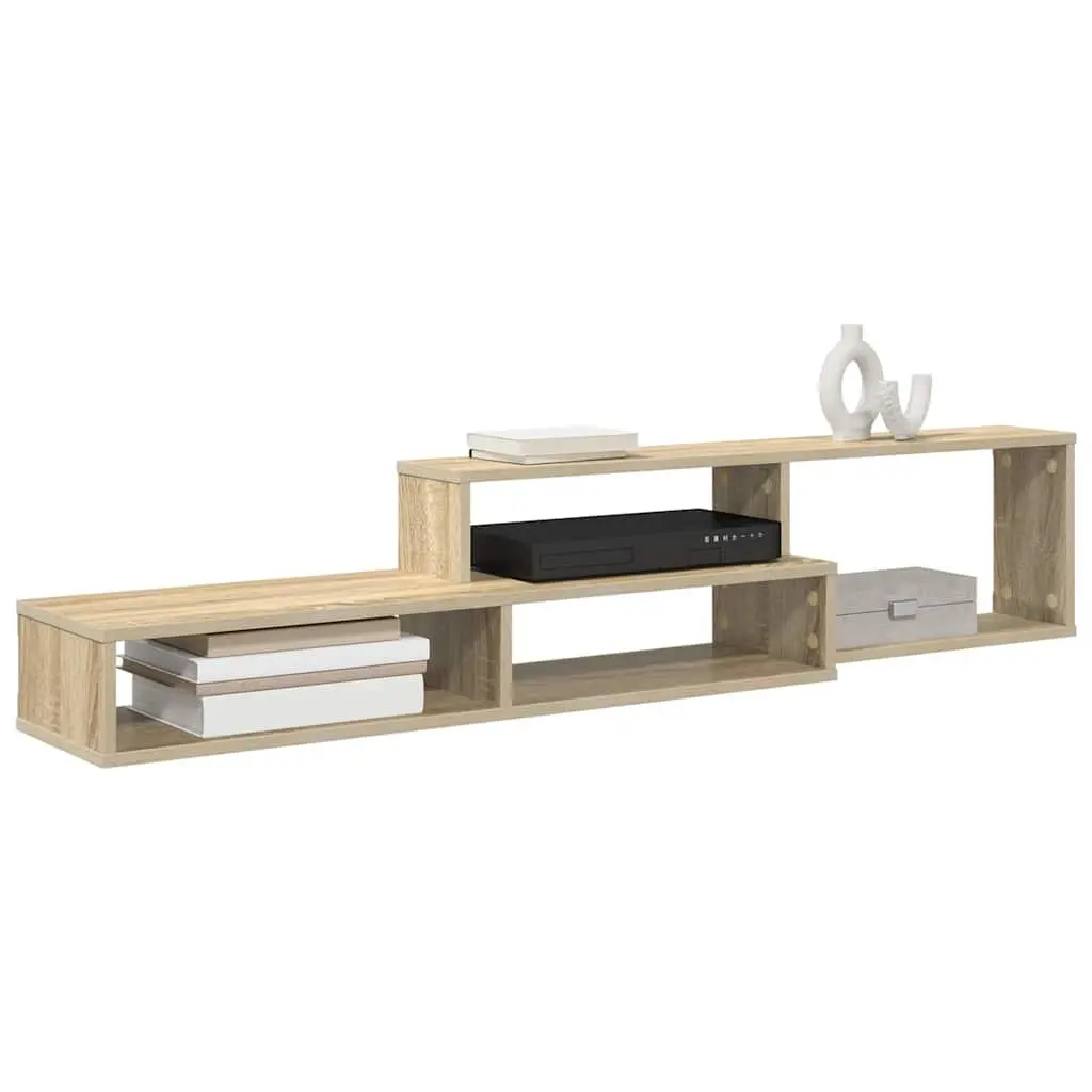 Wall Mounted TV Stand Living Room Grey 150x25x28.5cm
