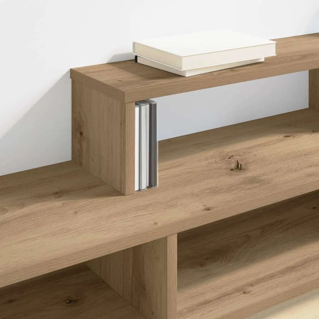 Wall TV Stand for Living Room 150x25x28.5cm Brown Engineered Wood Shelves Storage Unit