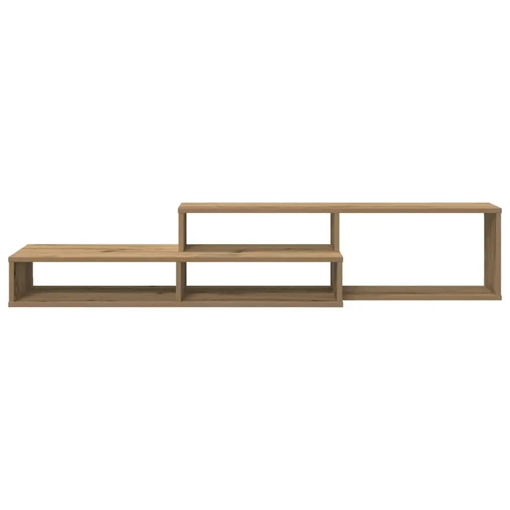 Wall TV Stand for Living Room 150x25x28.5cm Brown Engineered Wood Shelves Storage Unit