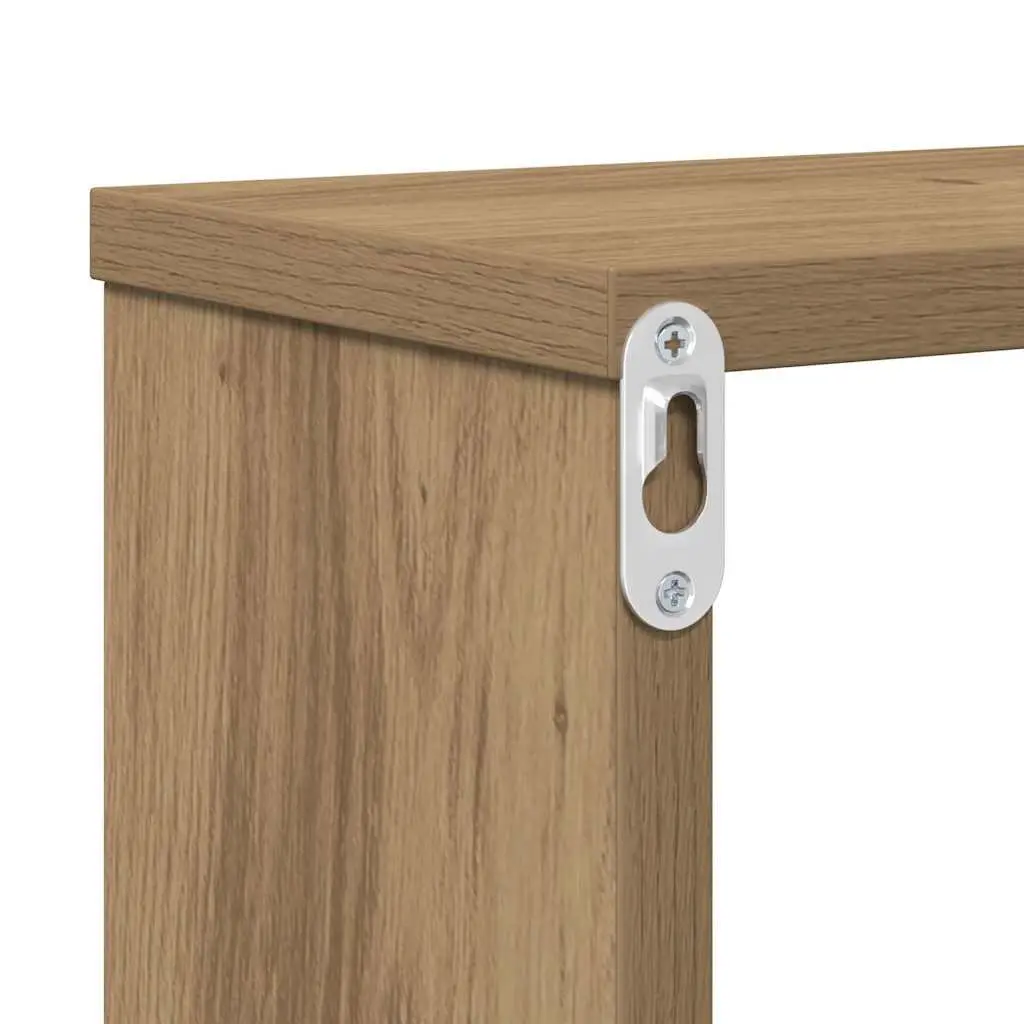 Wall TV Stand for Living Room 150x25x28.5cm Brown Engineered Wood Shelves Storage Unit