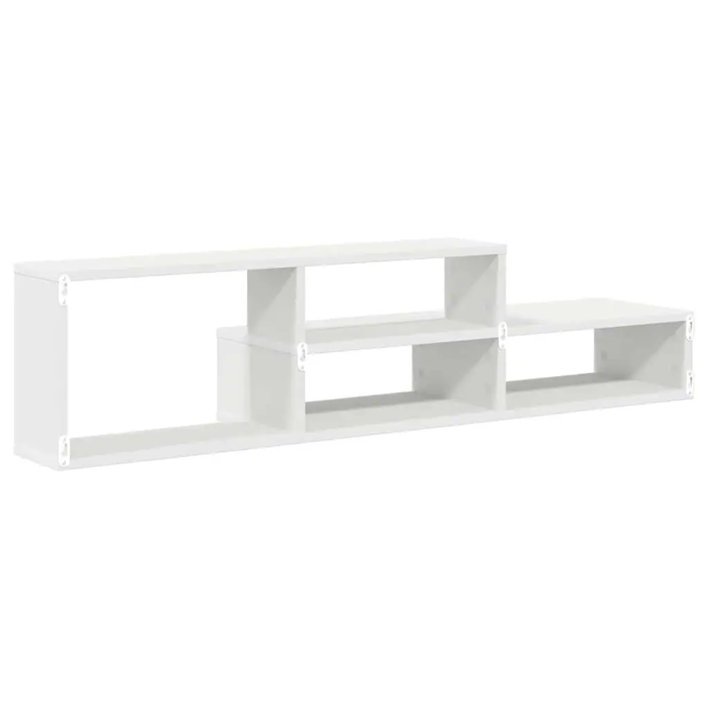 Wall Mounted TV Stand 120x25x28.5cm Engineered Wood Shelves Media Storage