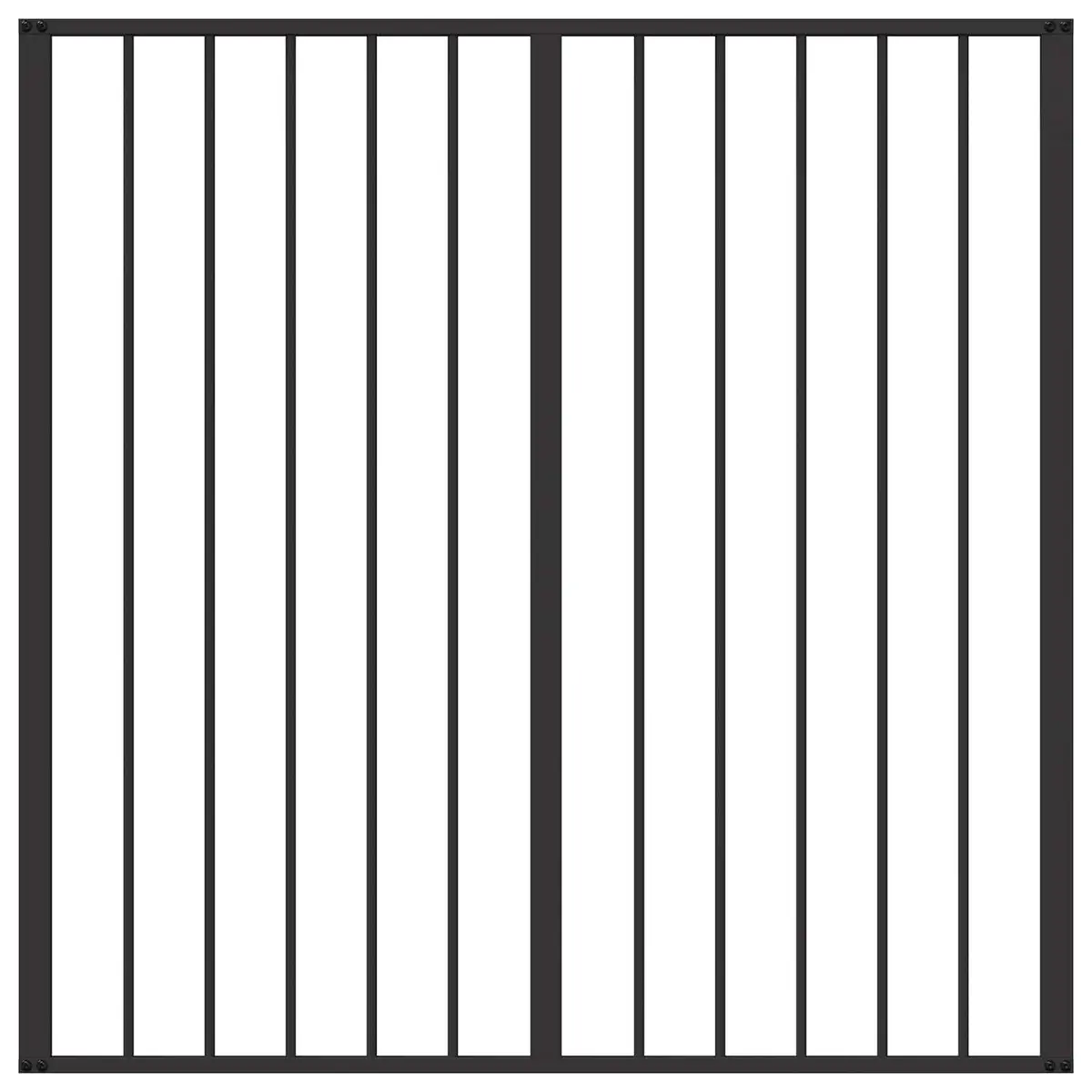 Dog Gate Indoor 2 Panels Black Foldable Pet Enclosure 100x100cm