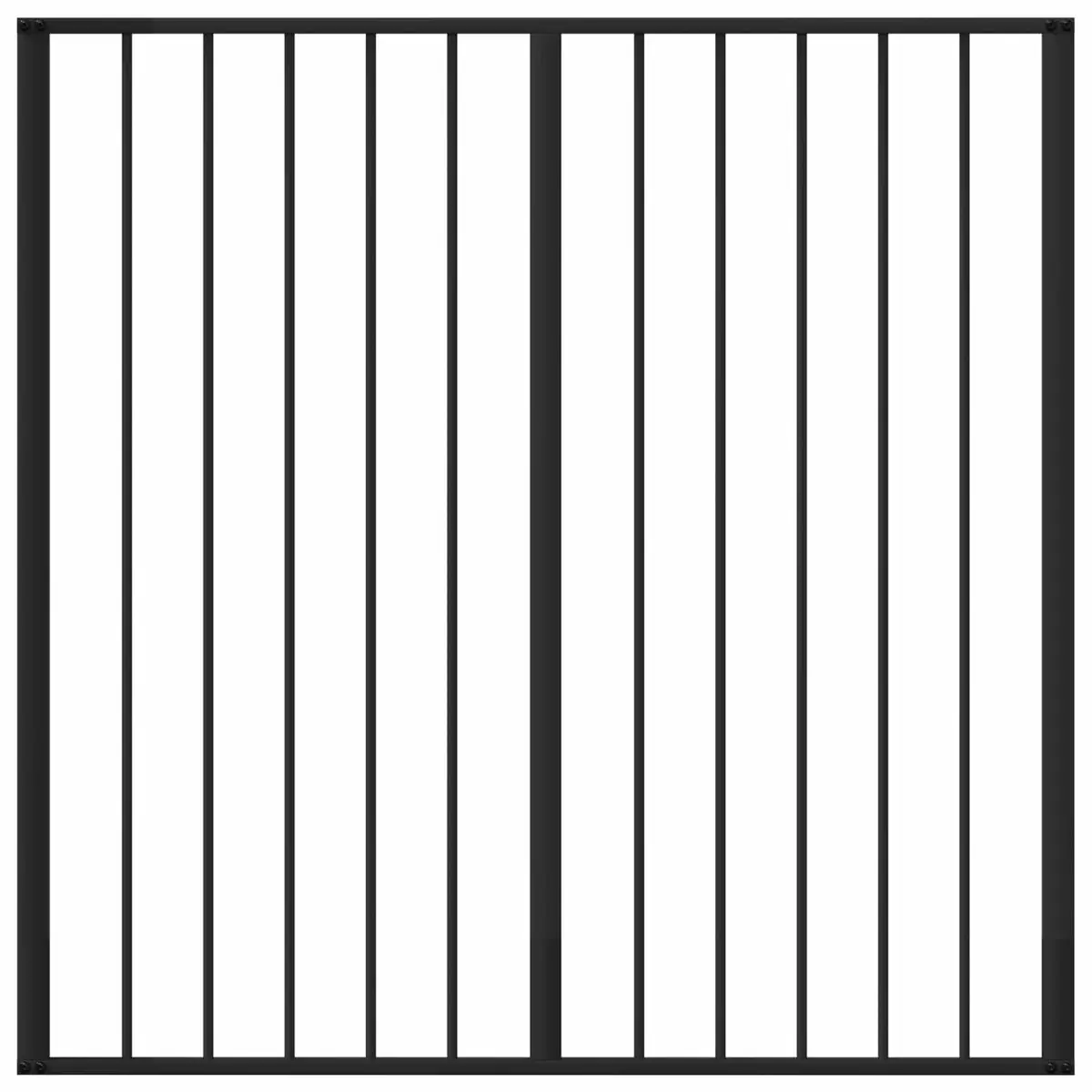 Dog Gate Panel Set Indoor 100 x 100 cm Black Galvanised Steel Puppy Barrier 4 Piece