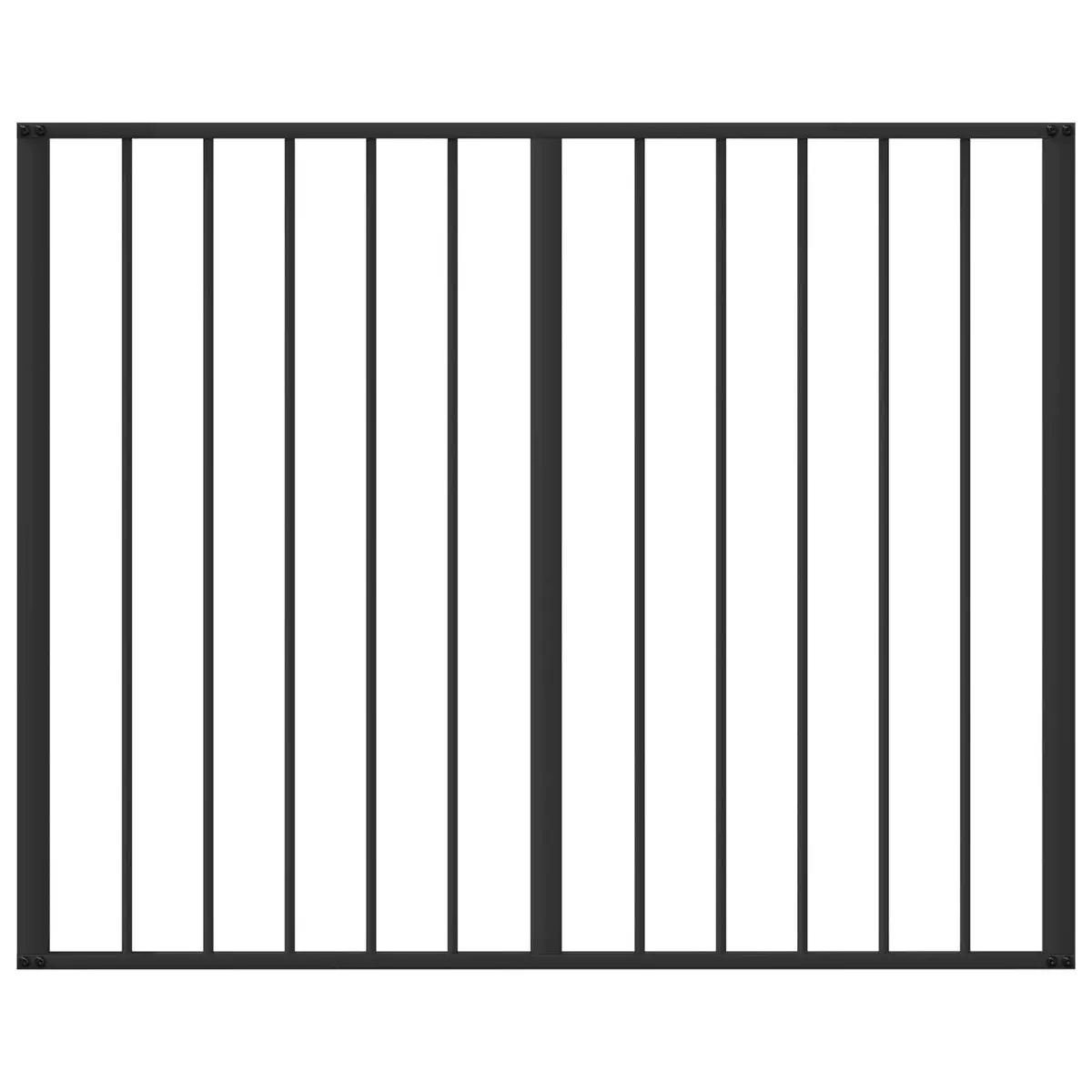 Dog Gate 2 pcs Black 100 x 80 cm Metal Pen Foldable Indoor Enclosure Barrier