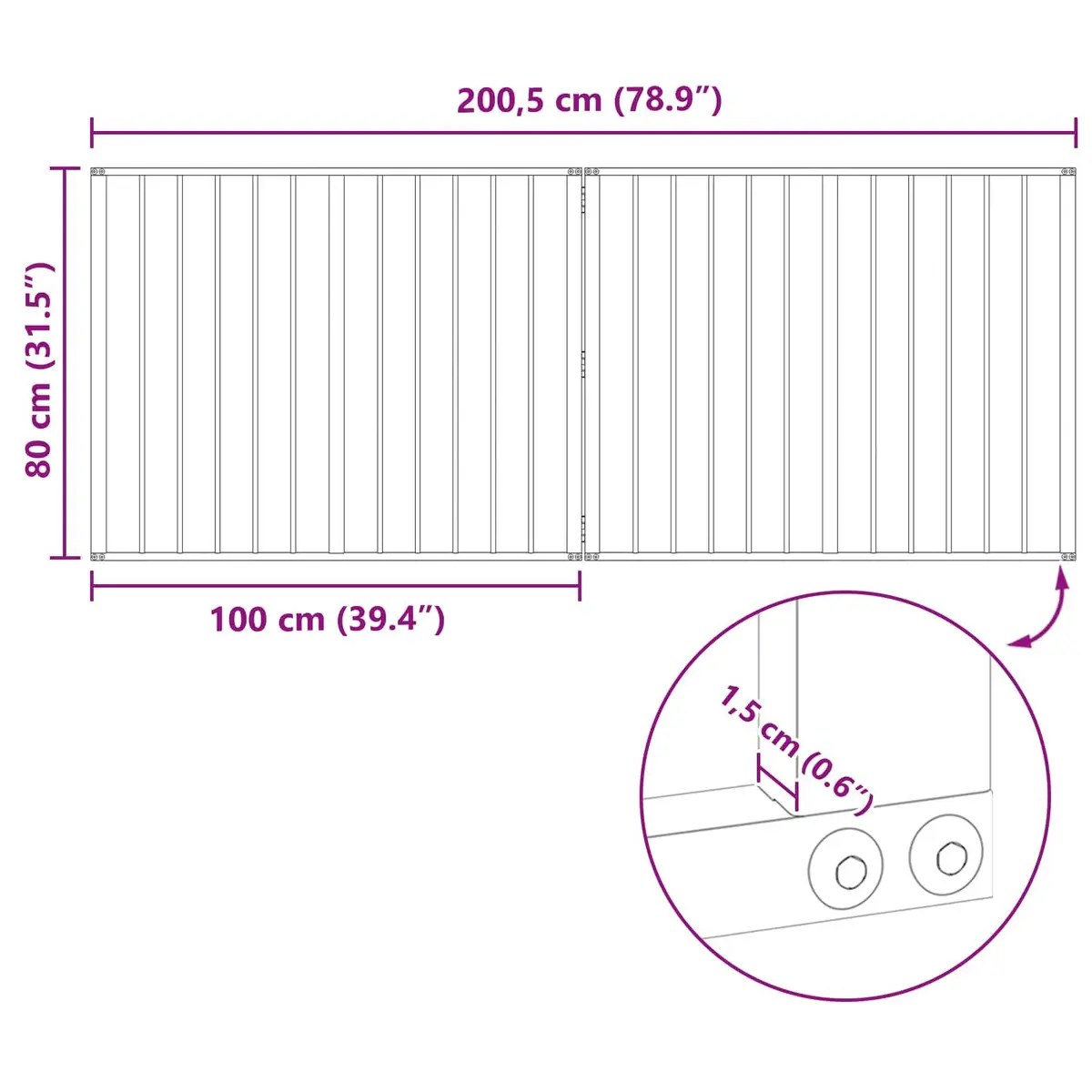 Dog Gate 2 pcs Black 100 x 80 cm Metal Pen Foldable Indoor Enclosure Barrier