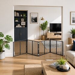 Specifications of 4-Panel Black Metal Dog Enclosure