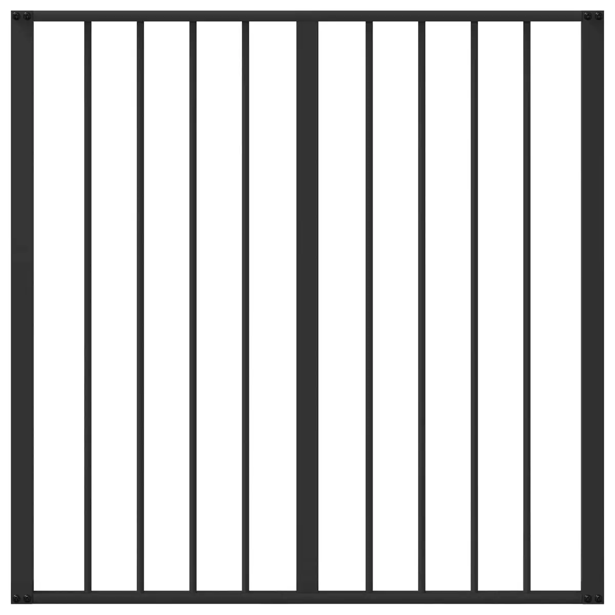 Dog Gate 2 pcs Black 80 x 80 cm Foldable Pet Enclosure Playpen Indoor Safety