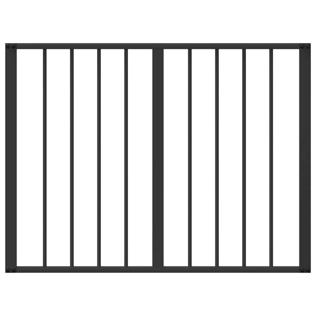 Dog Gate Indoor Play Pen Foldable 80 x 60 cm 2 Piece Black