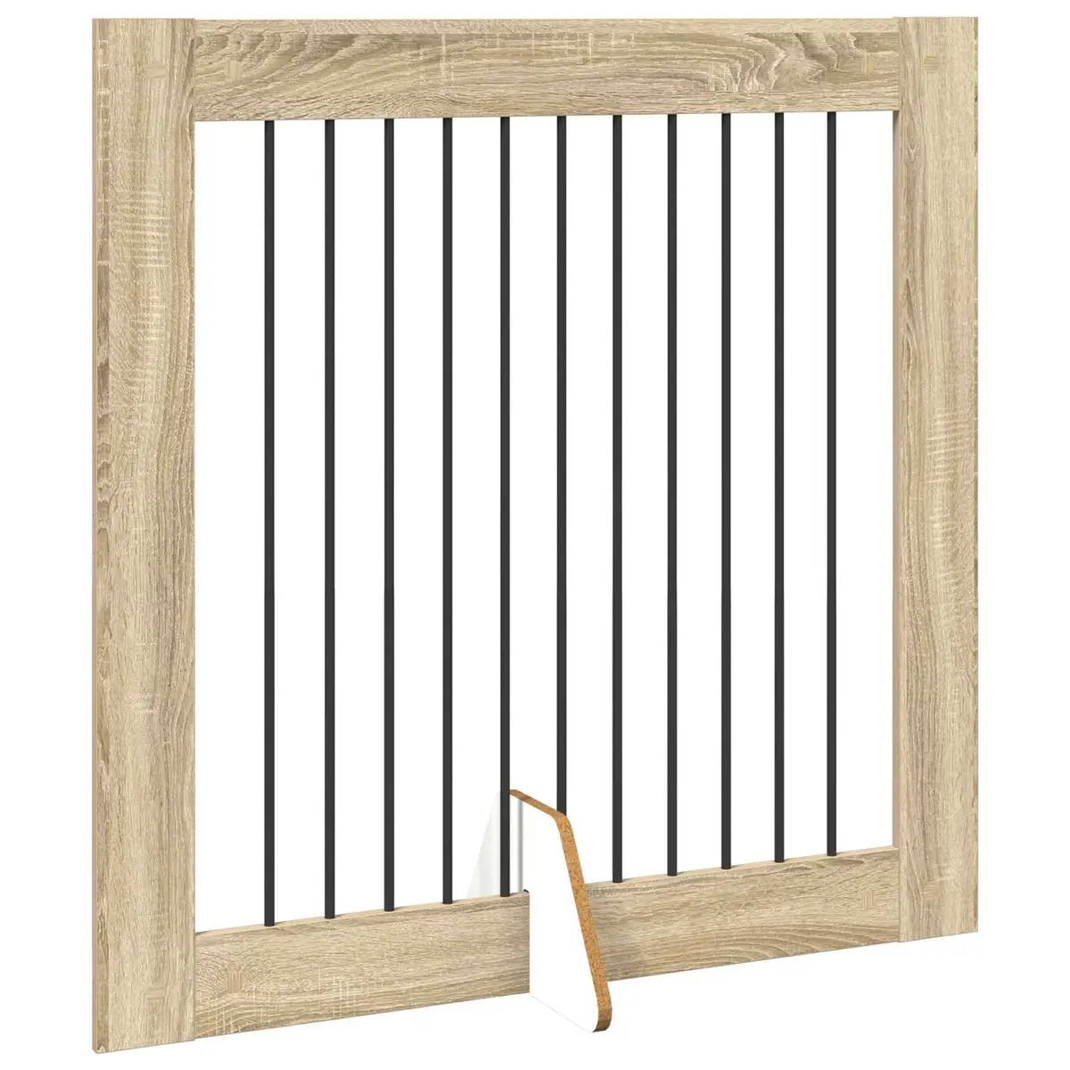 Foldable Dog Gate Indoor Use 200.5 cm Brown Portable Pet Fence