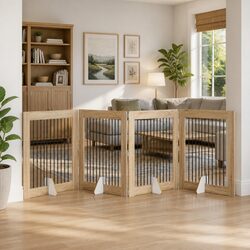 Specifications of Foldable Dog Gate 401 cm Brown Indoor Fence